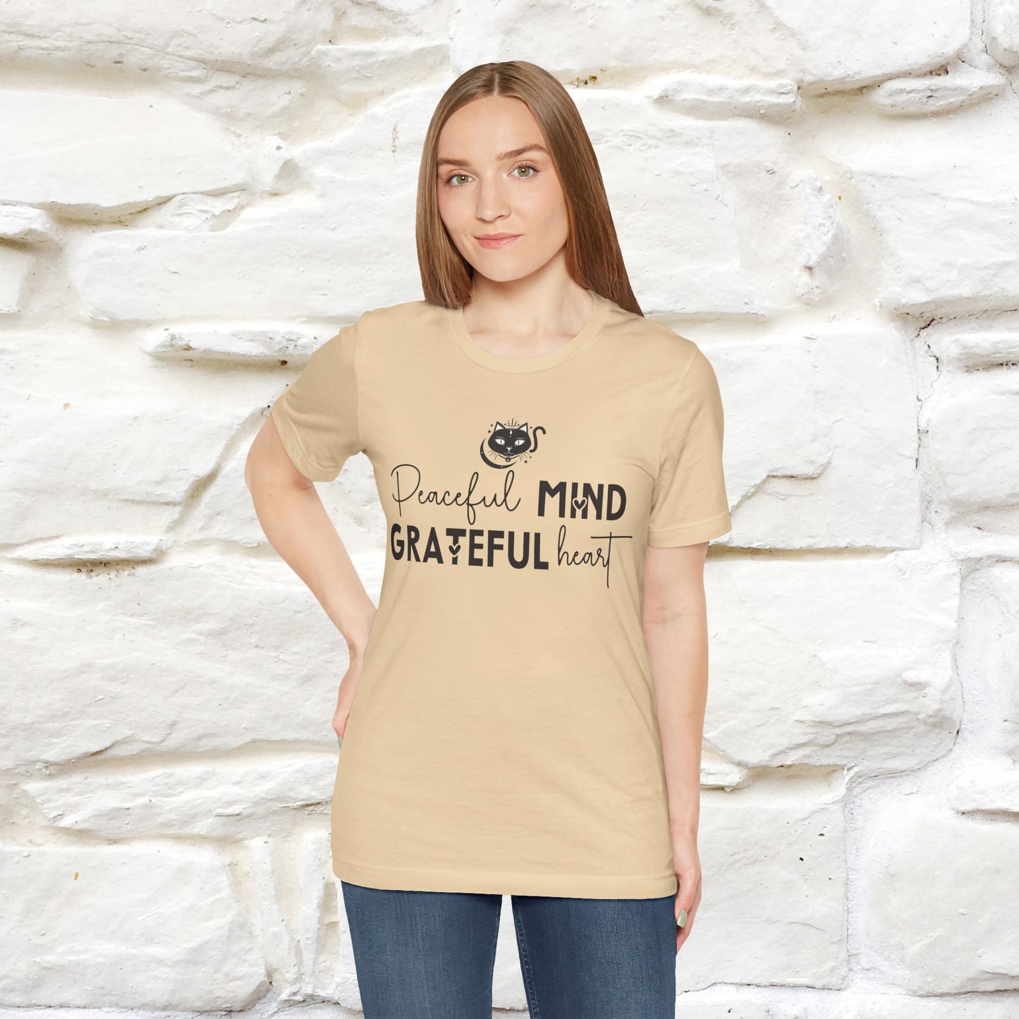 "Peaceful Mind Grateful Heart" T-Shirt for Men & Women | 100% Cotton*