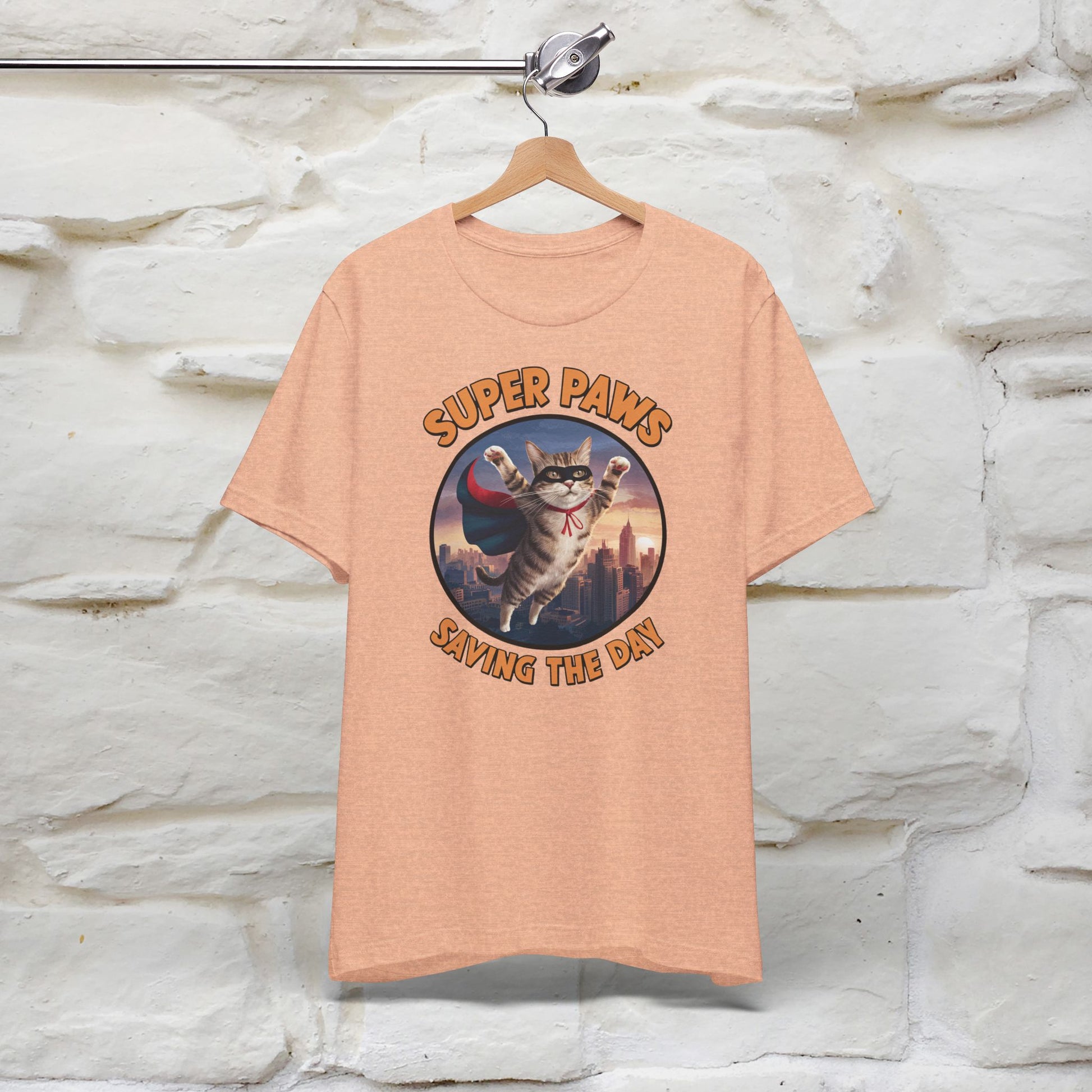 "Super Paws Saving The Day" Cat T-Shirt for Men & Women | 100% Cotton* - Nunu&Miao Studio