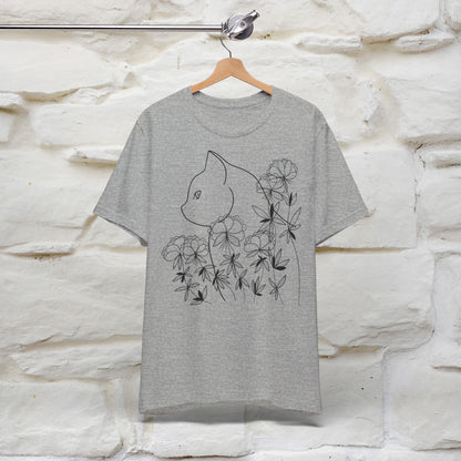 "Cat Flower !" Cat T-Shirt for Men & Women | 100% Cotton*