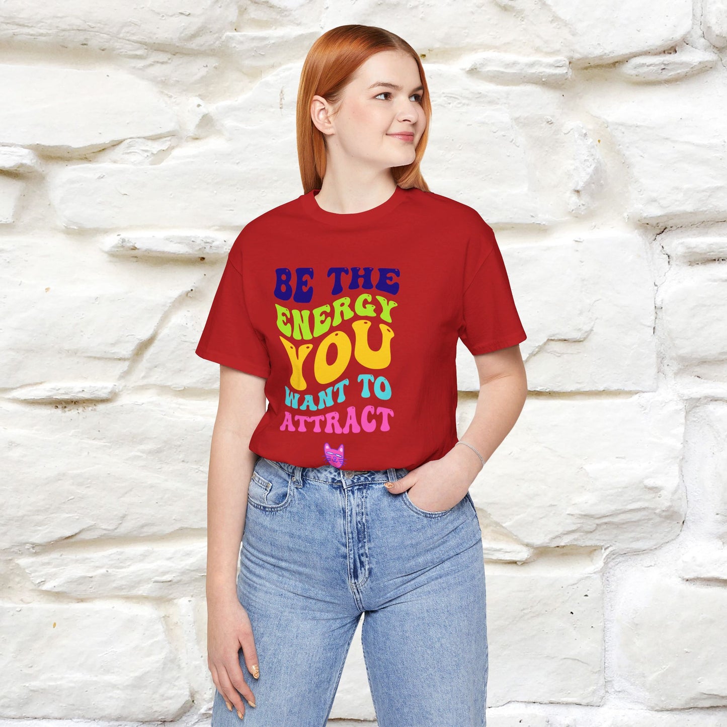 ''Be The Energy You Want To Attract'' T-shirt for Women 100% Cotton* - Nunu&Miao Studio