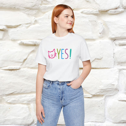 "Yes, Just Do It" Cat T-Shirt| Front & Back Design | Nunu&Miao Studio