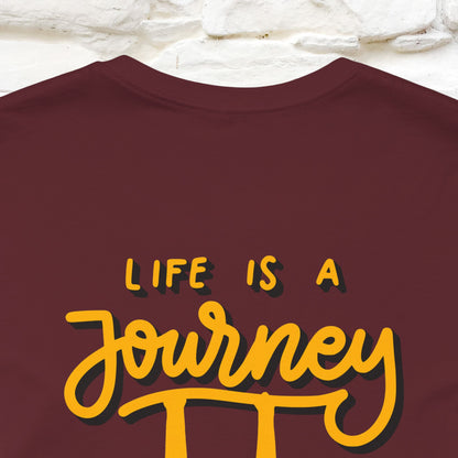 "Life Is A Journey'' Cat T-Shirt | Front & Back Design | Nunu&Miao Studio