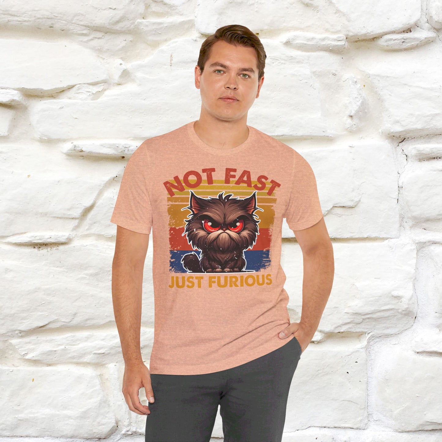 ''Not Fast Just Furious'' T-shirt for Man 100% Cotton* - Nunu&Miao Studio