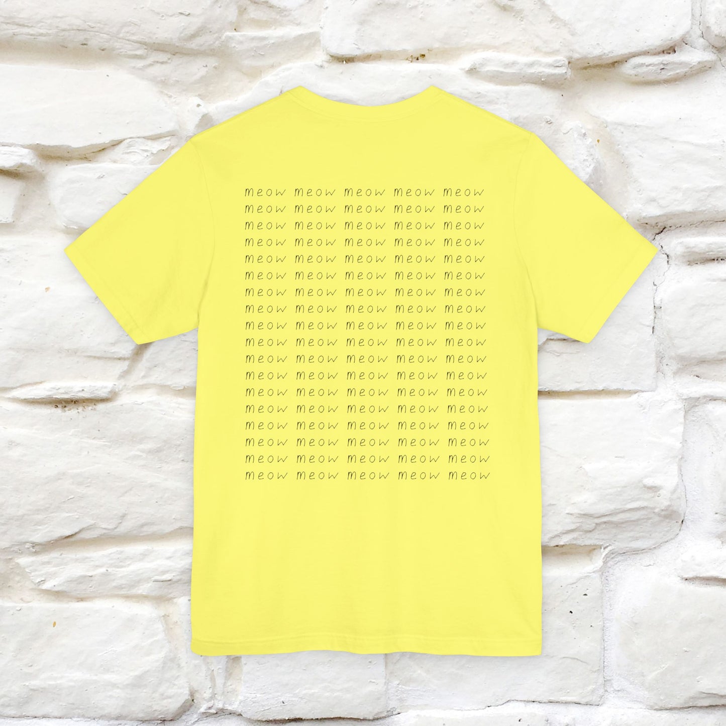 "Meow Meow Meow" Cat T-Shirt | Front & Back Design | Nunu&Miao Studio