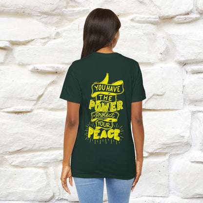 "You Have the Power to Protect Your Peace" Cat T-Shirt| Front & Back Design | Nunu&Miao Studio