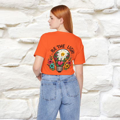 ''Be The Light" Cat T-Shirt| Front & Back Design | Nunu&Miao Studio