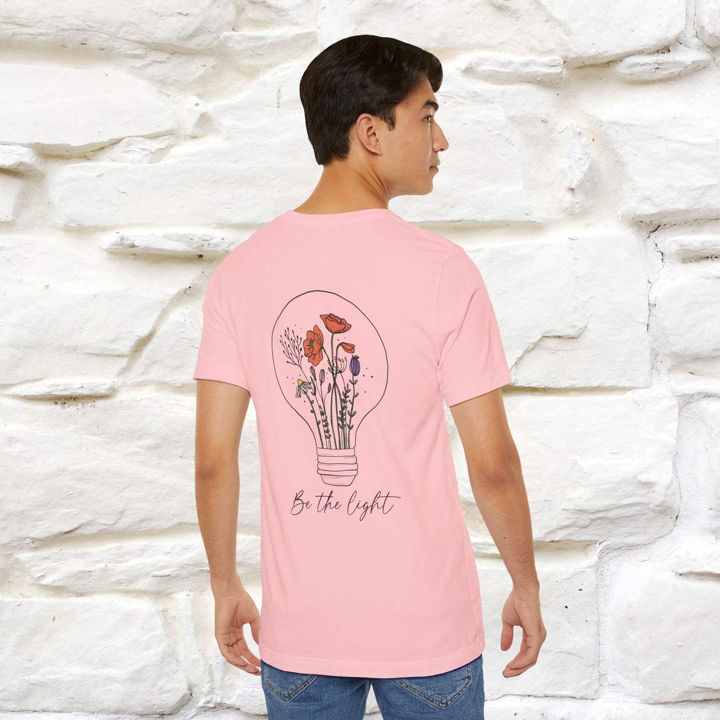 "Be The Light" Cat T-Shirt | Front & Back Design | Nunu&Miao Studio - Nunu&Miao Studio