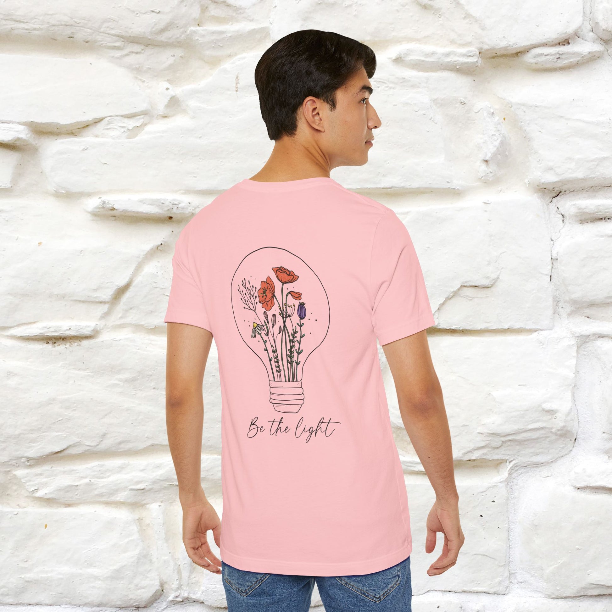 "Be The Light" Cat T-Shirt | Front & Back Design | Nunu&Miao Studio - Nunu&Miao Studio