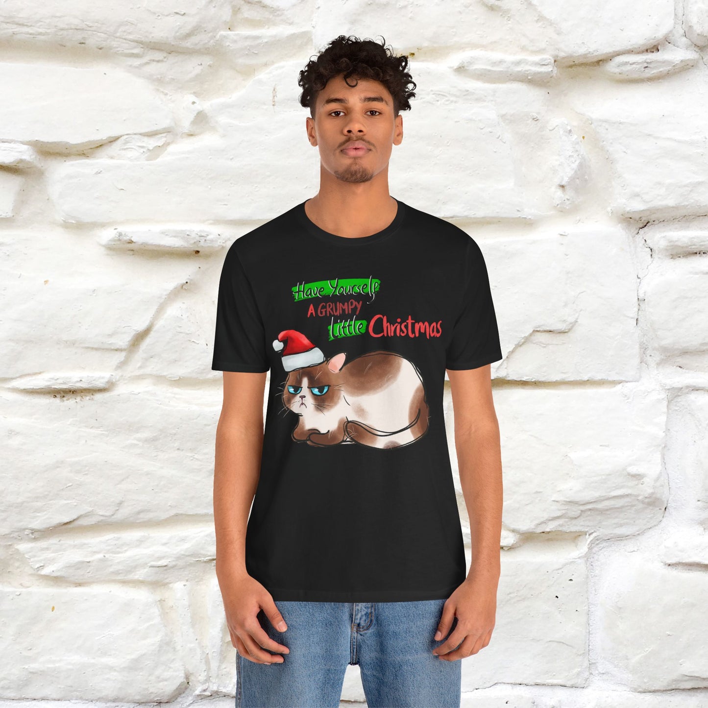 Have Yourself a Grumpy Little Christmas | Festive Cat Christmas Shirt for Men & Women | 100% Cotton*