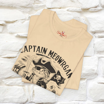 Captain Meowrgan Treasure Hunter T-Shirt | Adventure Cat Tee for Men & Women | 100% Cotton*