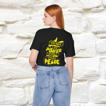 "You Have the Power to Protect Your Peace" Cat T-Shirt| Front & Back Design | Nunu&Miao Studio