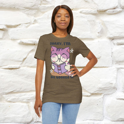 Funny Cat T-Shirt for Book Lovers – 100% Cotton* | Cute Cat Apparel for Men & Women | Gifts for Cat Lovers