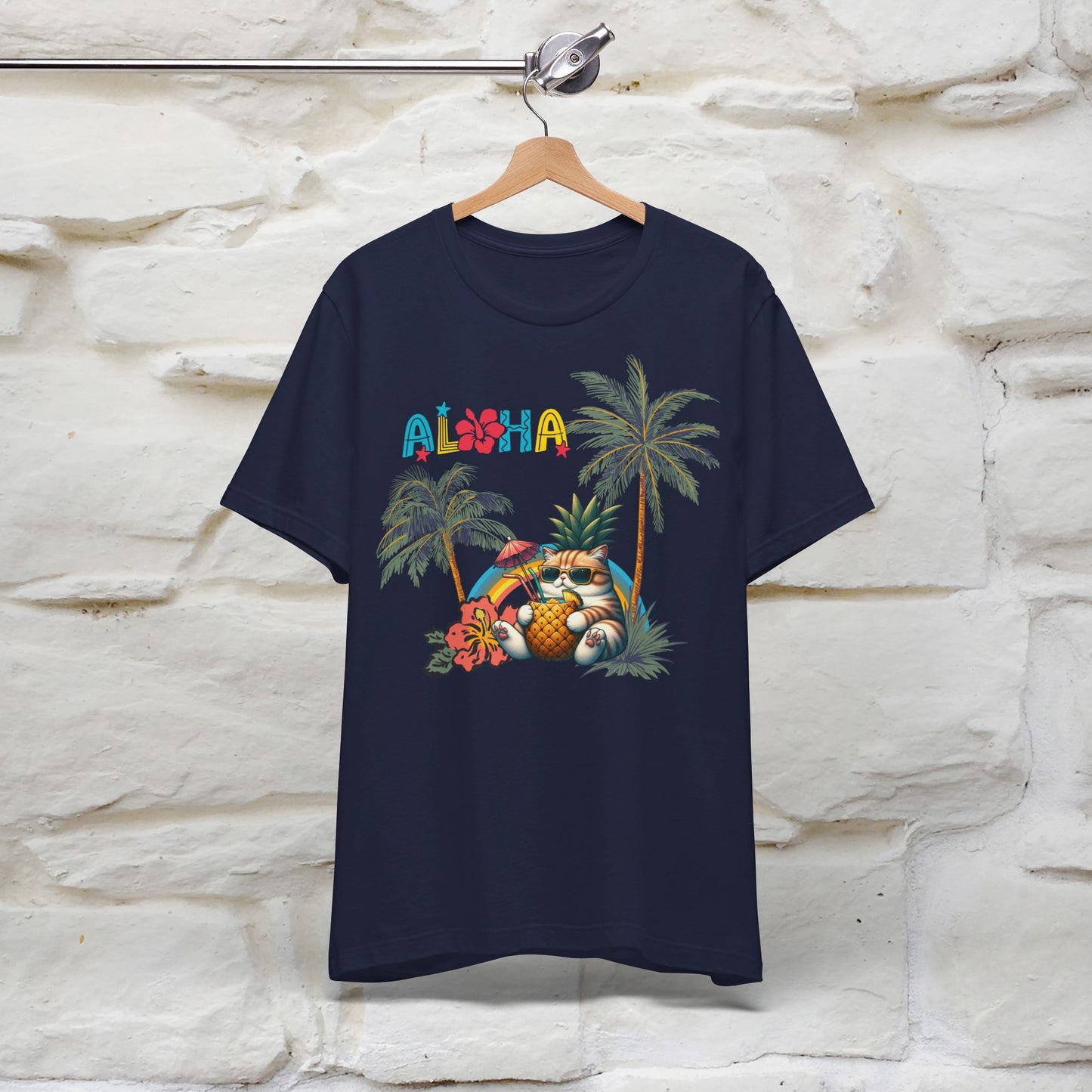 ''Aloha'' Cat T-shirt for Women 100% Cotton* - Nunu&Miao Studio