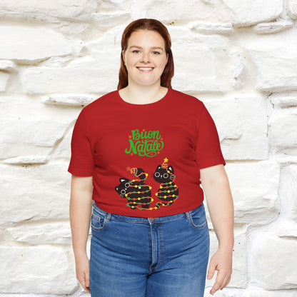 "Buon Natale" Cat T-shirt for Men & Women | 100% Cotton* | Festive Cat Lover Tee