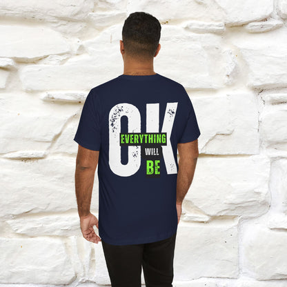 ''Everything Will Be Ok '' Cat T-Shirt Front and Back Design | Nunu&Miao Studio