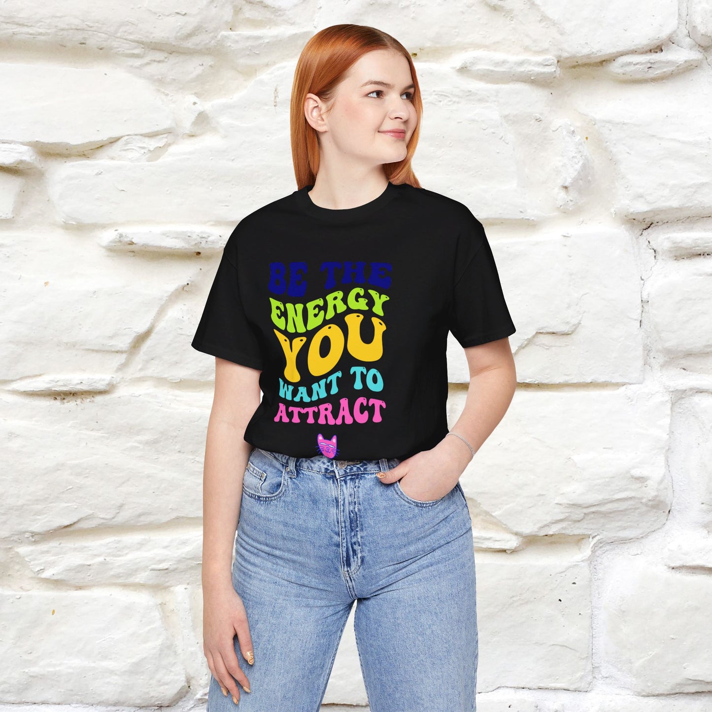 ''Be The Energy You Want To Attract'' T-shirt for Women 100% Cotton* - Nunu&Miao Studio