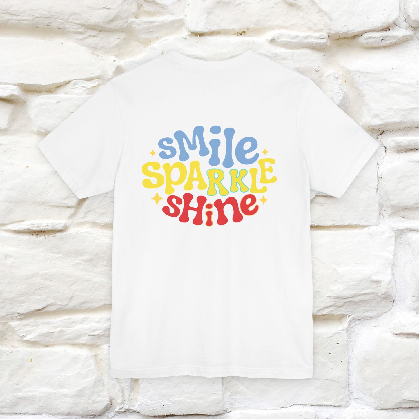 "Smile, Sparkle, Shine" Cat T-Shirt | Front & Back Design | Nunu&Miao Studio