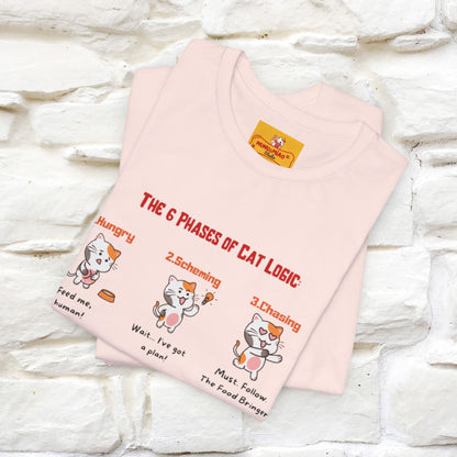 "The 6 Phases of Cat Logic" Hilarious Cat T-Shirt  | Nunu&Miao Studio - Nunu&Miao Studio