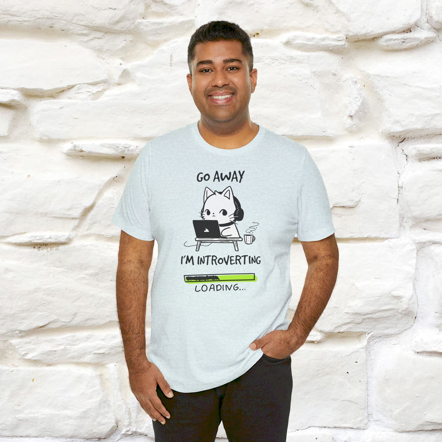 '' Go Away I Am Introverting '' T-shirt for Man 100% Cotton* - Nunu&Miao Studio