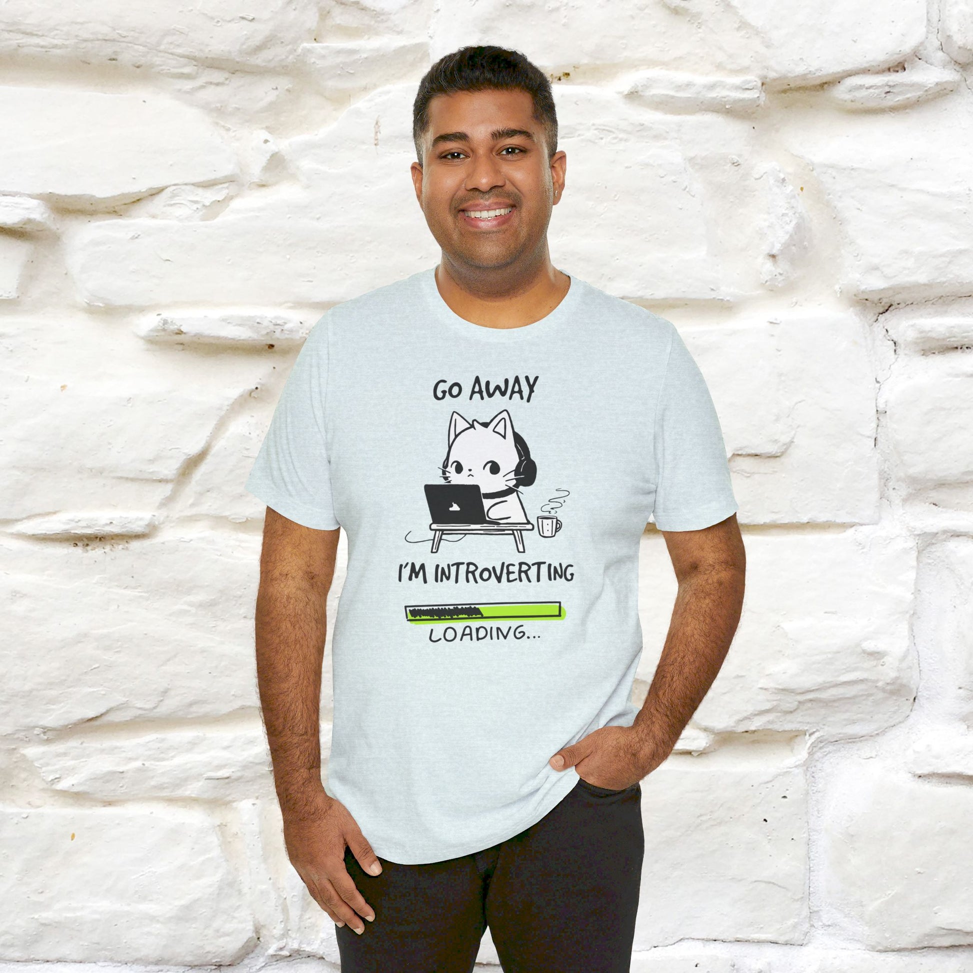 '' Go Away I Am Introverting '' T-shirt for Man 100% Cotton* - Nunu&Miao Studio