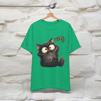 What? Cat T-Shirt for Men & Women | 100% Cotton* Funny & Stylish Tee