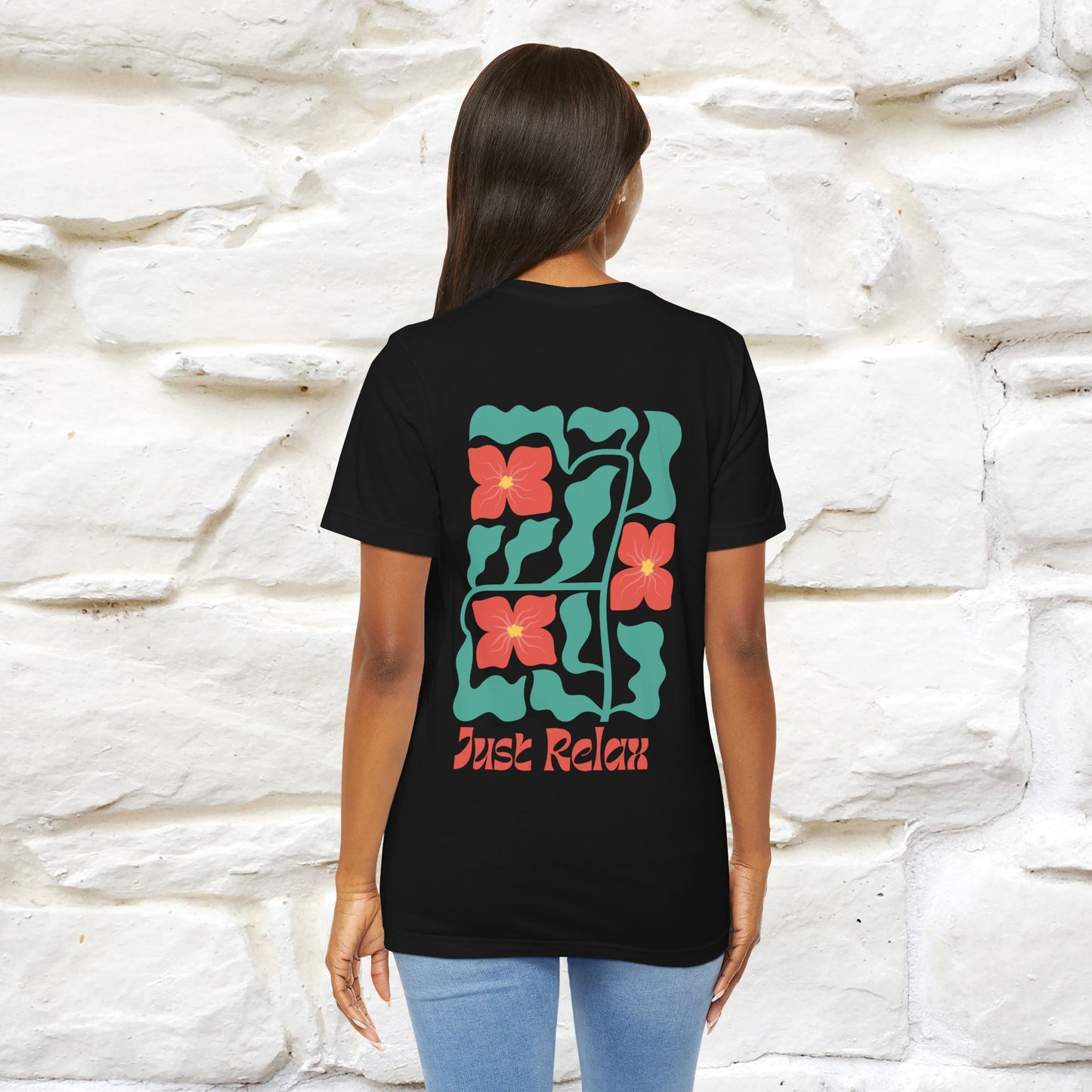"Just Relax'' Cat T-Shirt Front and Back Design | Nunu&Miao Studio