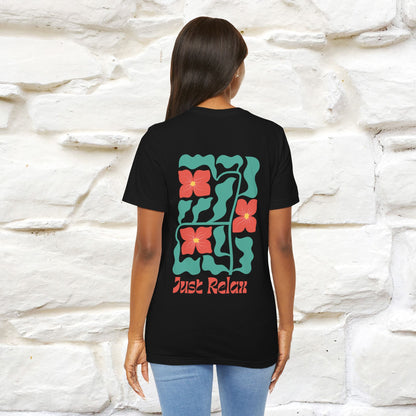 "Just Relax'' Cat T-Shirt Front and Back Design | Nunu&Miao Studio