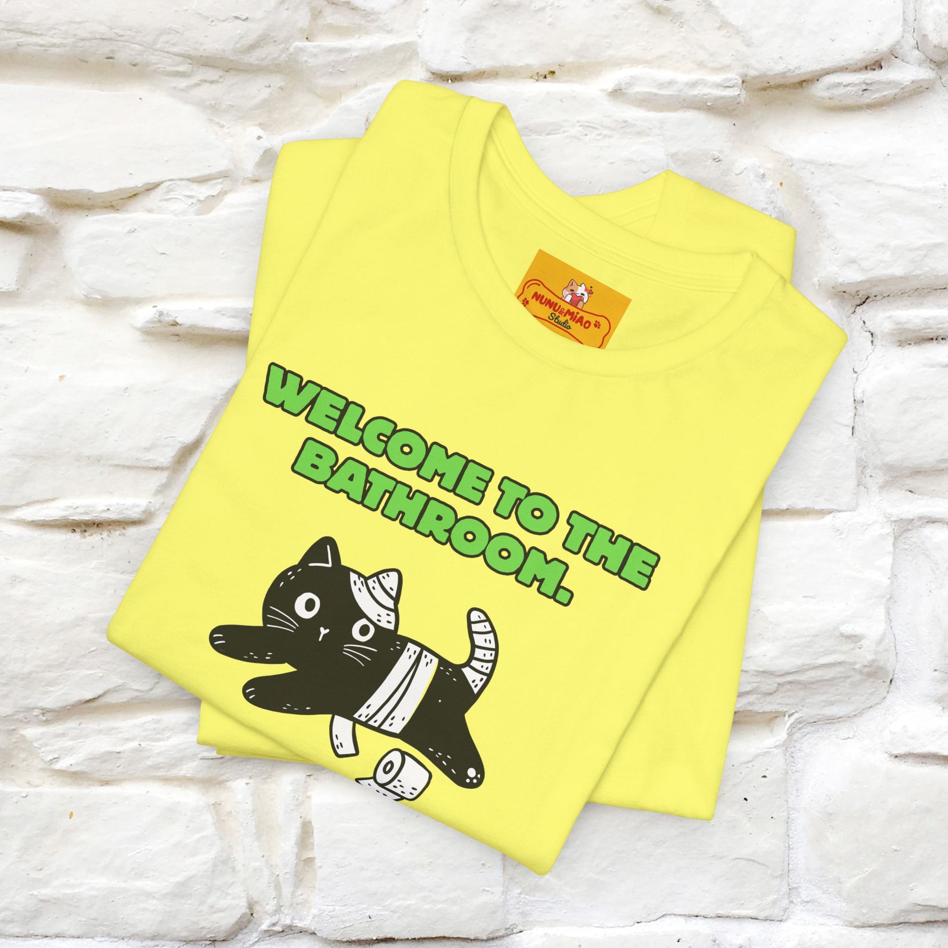 "Welcome To The Bathroom..."Funny  Cat T-shirt |Nunu&Miao Studio - Nunu&Miao Studio
