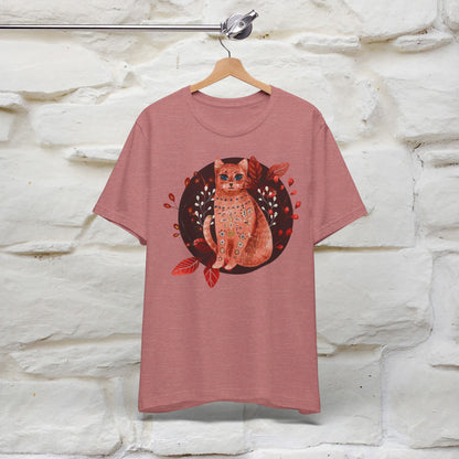 ''Cosmic Sphere'  Cat T-shirt for Man 100% Cotton. - Nunu&Miao Studio