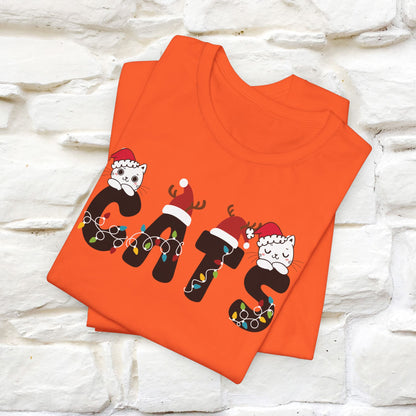 “Cats Christmas T-Shirt | Festive Cat T-Shirt for Men & Women | 100% Cotton”