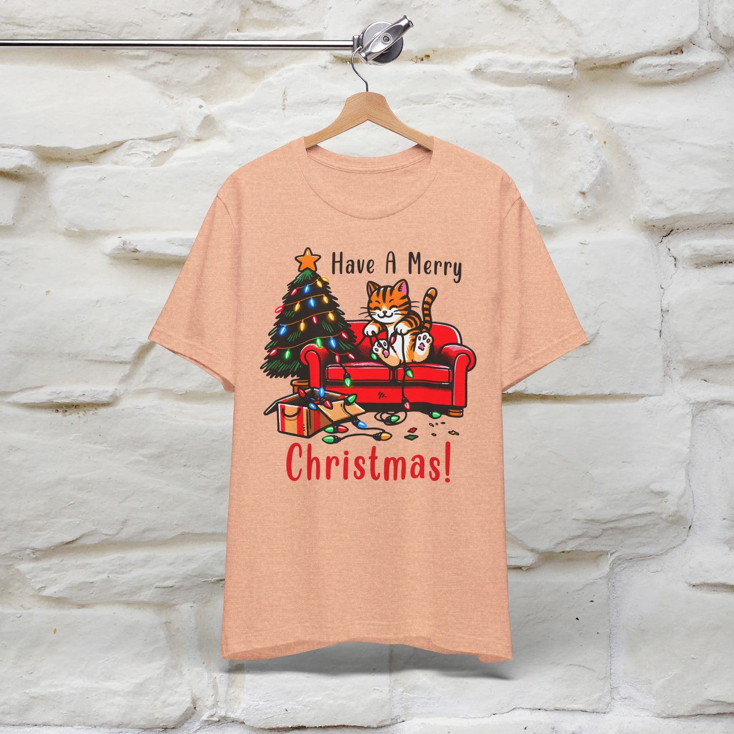 “Have A Merry Christmas! T-Shirt | Festive Cat Shirt for Men & Women | 100% Cotton”