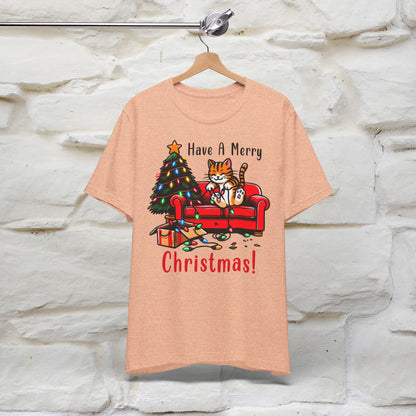 “Have A Merry Christmas! T-Shirt | Festive Cat Shirt for Men & Women | 100% Cotton”