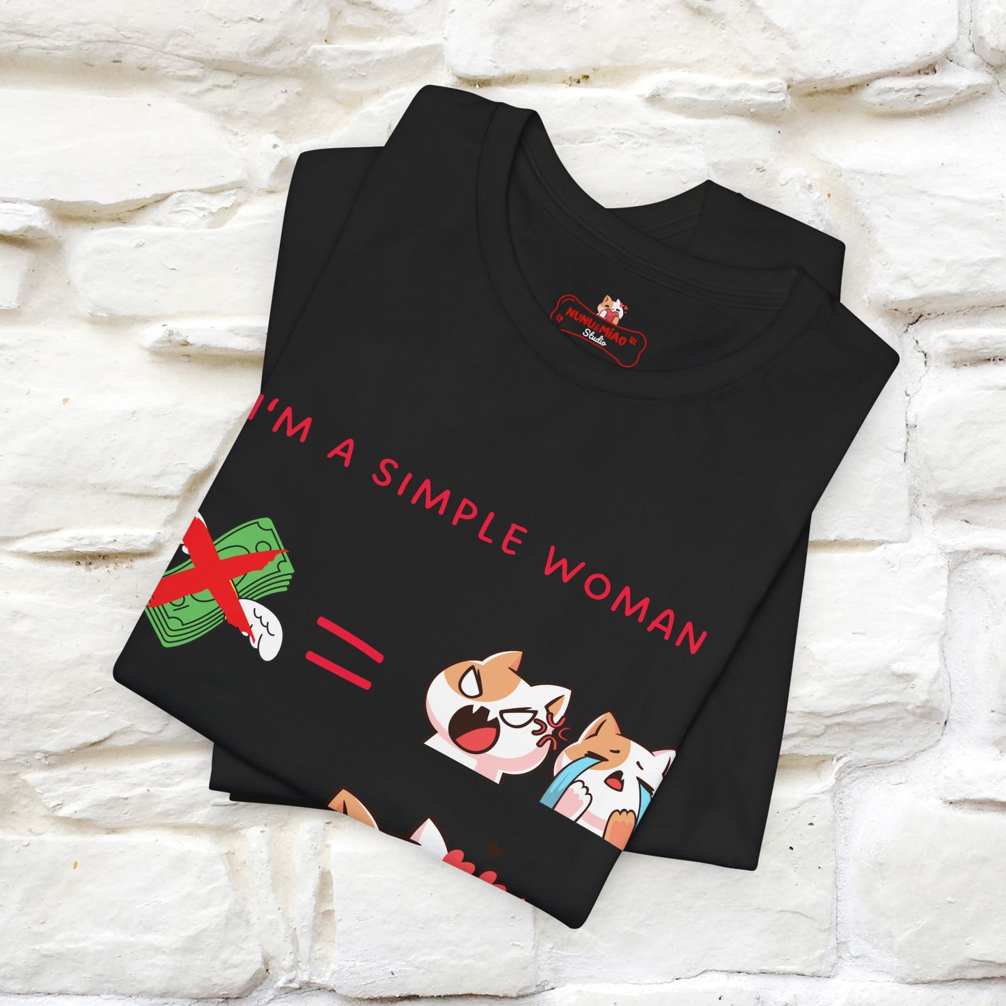 "I'm A Simple Woman" Funny Cat T-shirt for Women | 100% Cotton* 🐾