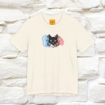 ''Pink and Blu'' Cat T-Shirt Front and Back Design | Nunu&Miao Studio