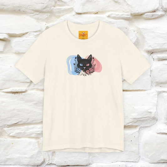 ''Pink and Blu'' Cat T-Shirt Front and Back Design | Nunu&Miao Studio