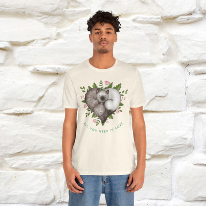 "All You Need Is Love" Cat T-Shirt | 100% Cotton* | Adorable Cat Apparel for Men & Women