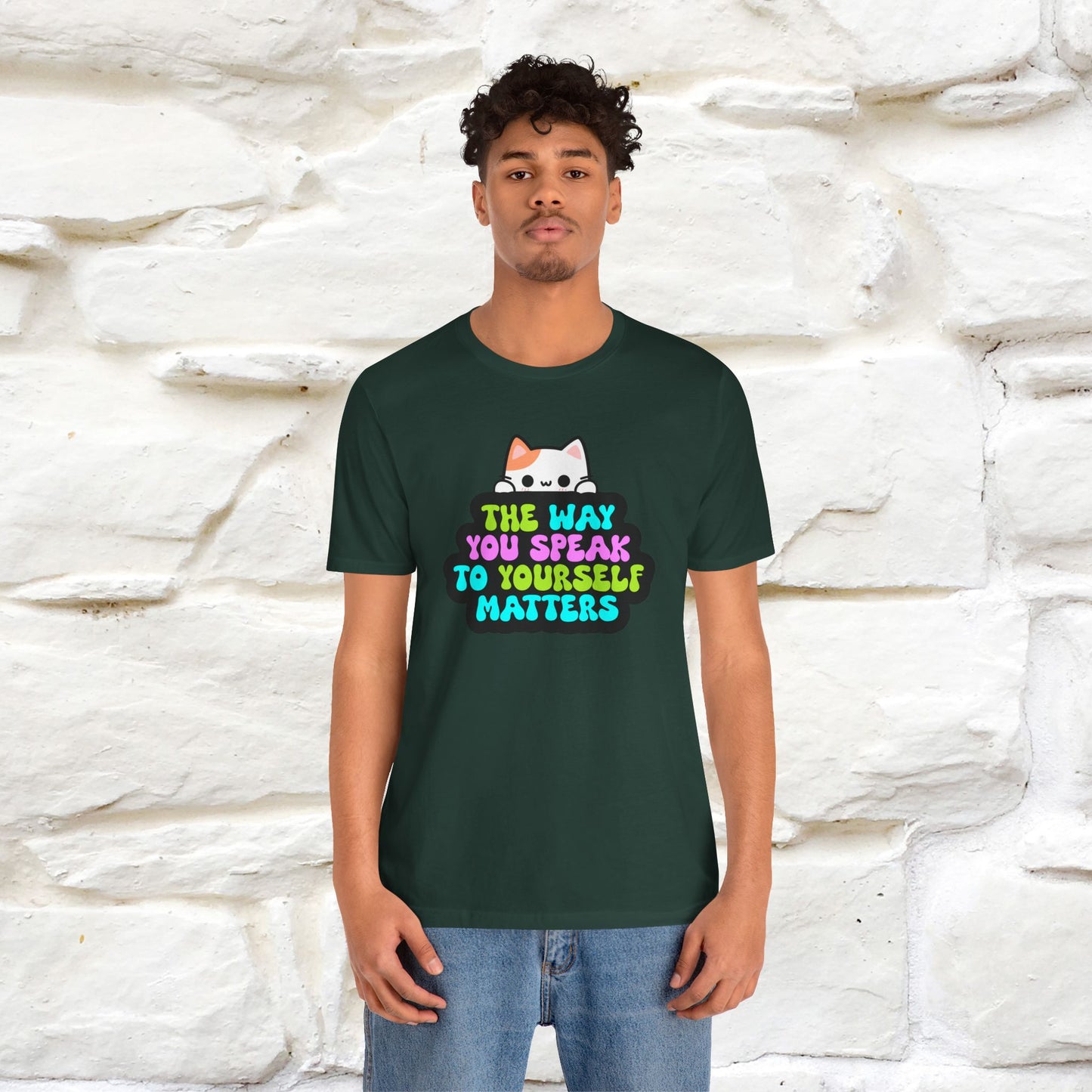 "Il modo in cui parli con te stesso è importante" T-shirt per uomo e donna | 100% cotone*