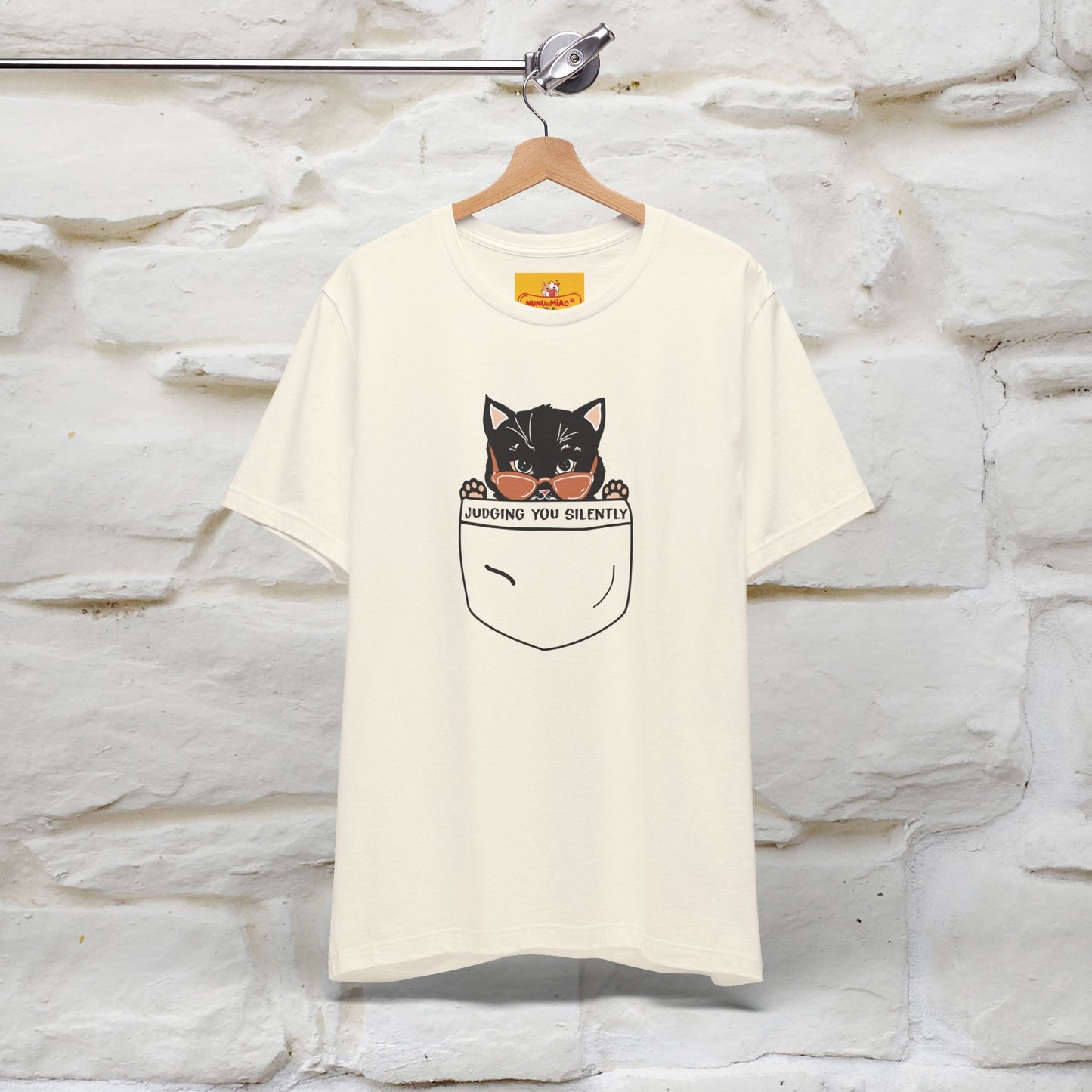 ''Judging You Silently'' | Cat T-Shirt for Men | Nunu&Miao Studio - Nunu&Miao Studio