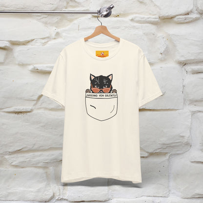 ''Judging You Silently'' | Cat T-Shirt for Men | Nunu&Miao Studio - Nunu&Miao Studio