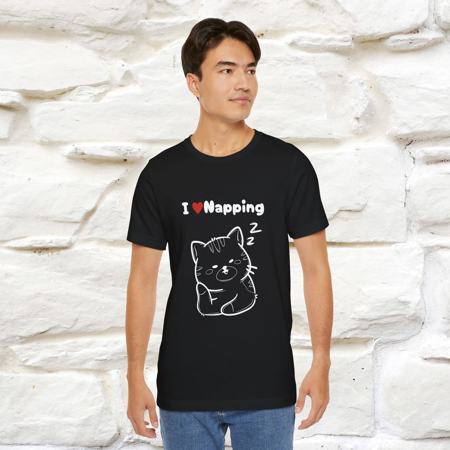 "I Love Napping" Cat T-Shirt | Nunu&Miao Studio - Nunu&Miao Studio