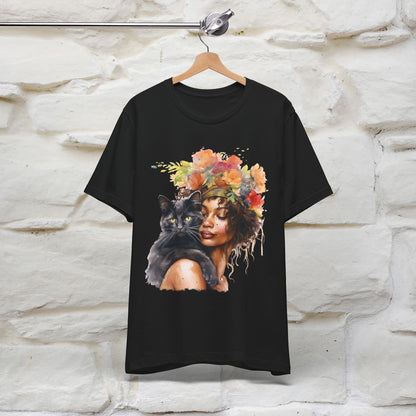 "The Black Cat and The Lady" T-Shirt for Women | 100% Cotton*