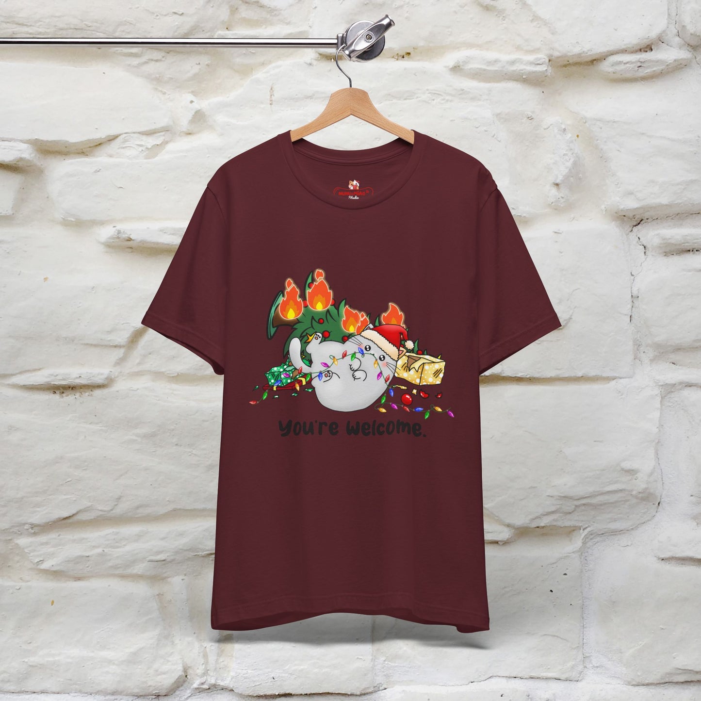 You're Welcome | Sarcastic Cat Christmas Shirt for Men & Women | 100% Cotton*