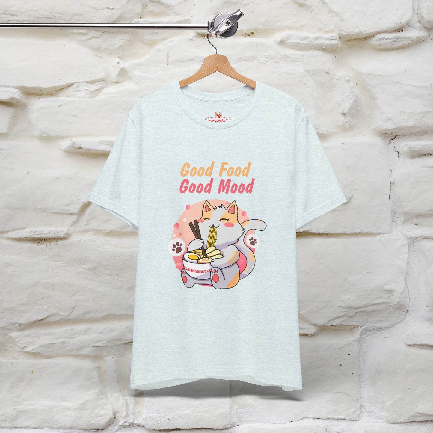 "Good Food Good Mood" Cat T-shirt for Men & Women | 100% Cotton*