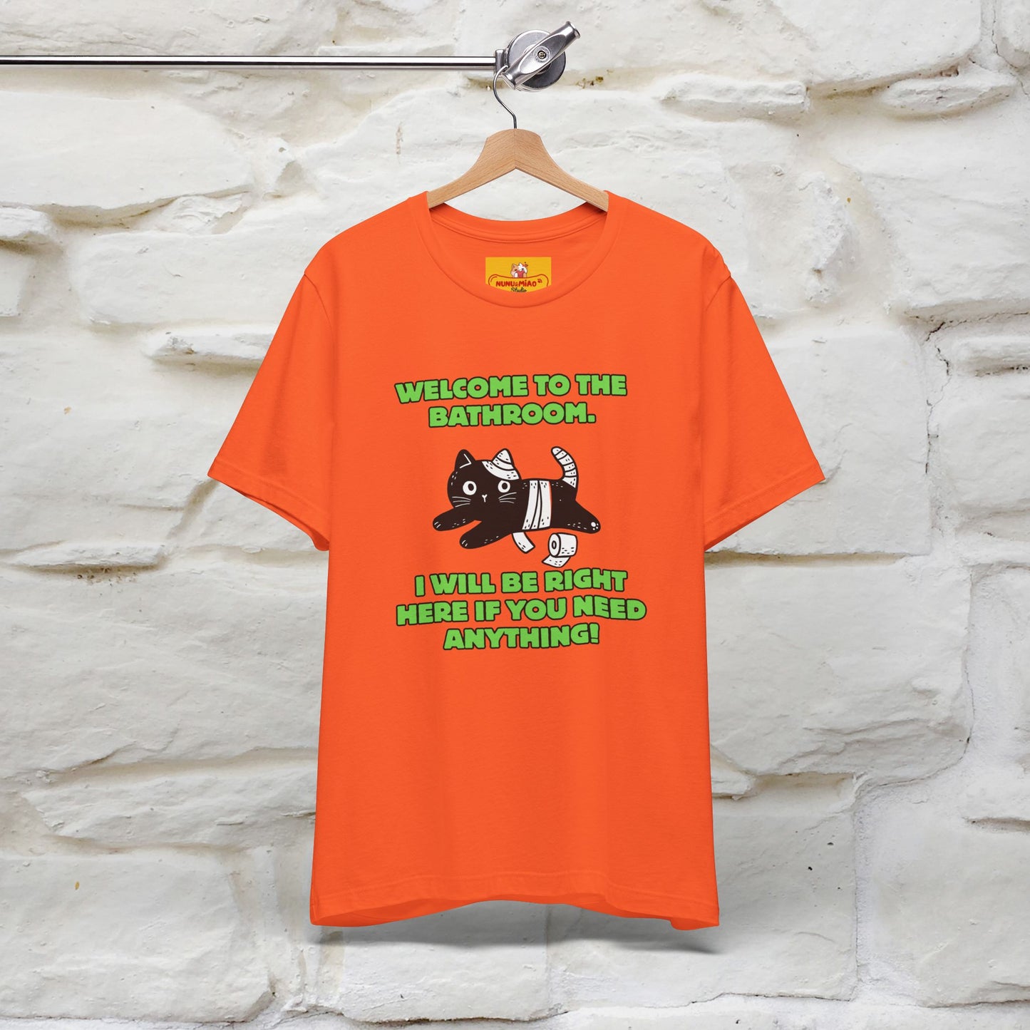 "Welcome To The Bathroom..."Funny  Cat T-shirt |Nunu&Miao Studio