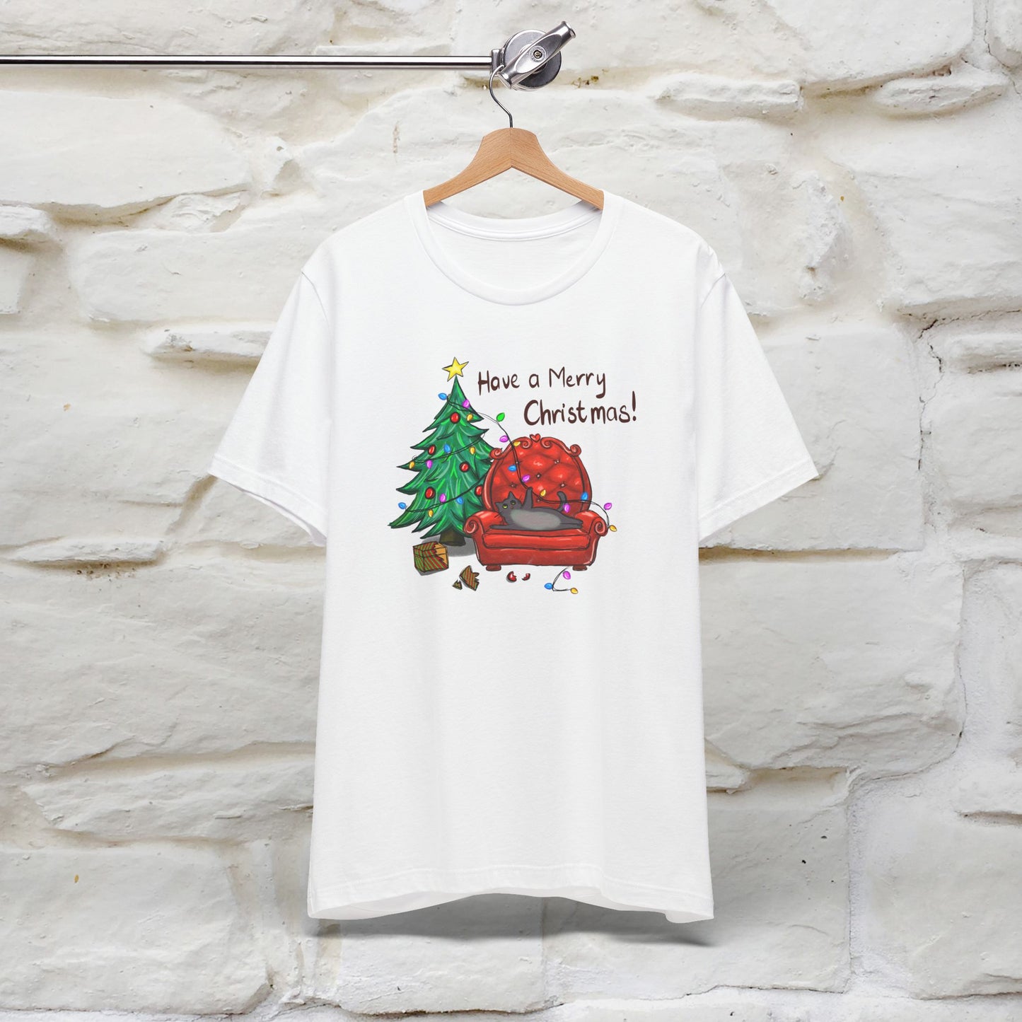 Have a Merry Christmas | Festive Cat Christmas Shirt for Men & Women | 100% Cotton