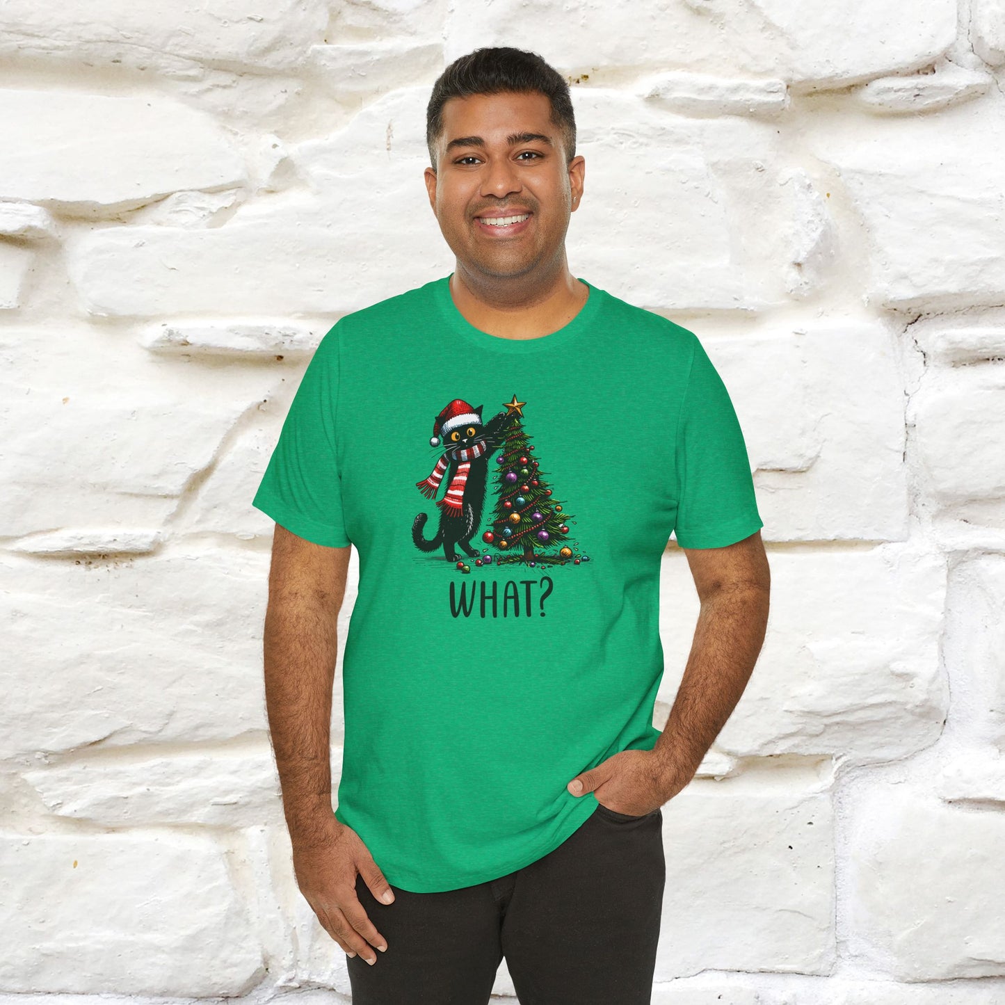 What? Cattitude Cat Christmas Shirt for Men & Women | 100% Cotton*