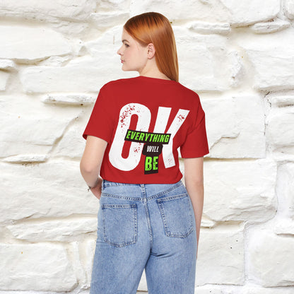 ''Everything Will Be Ok '' Cat T-Shirt Front and Back Design | Nunu&Miao Studio