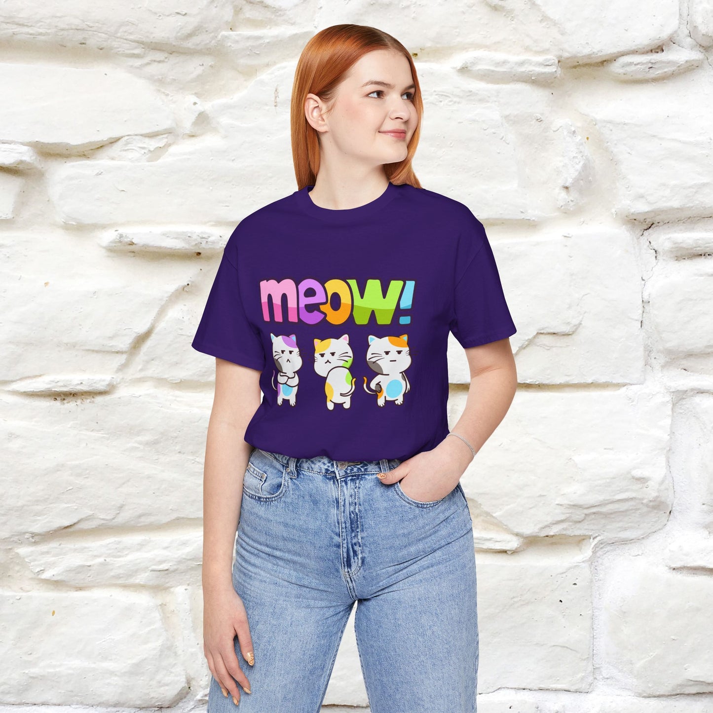 Meow! Funny Cat T-Shirt for Men & Women | 100% Cotton*