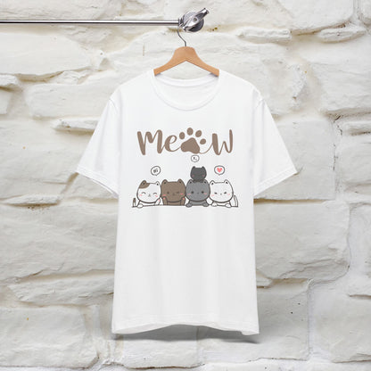 "Meow" Cute Cat T-Shirt for Men & Women | 100% Cotton 🐾