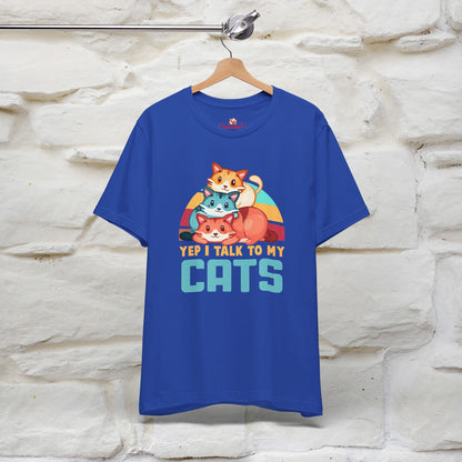 ''Yep, I Talk To My Cats'' Cute Cat T-Shirt for Men & Women | 100% Cotton* 🐾